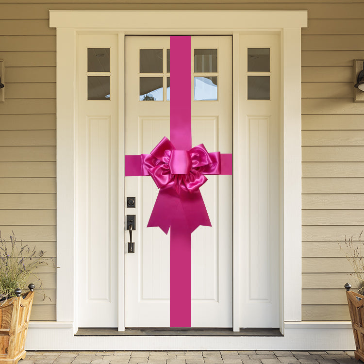 Satin Settlement Door Bow- Pink