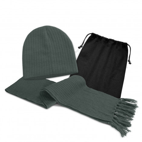 Nebraska Scarf and Beanie Set