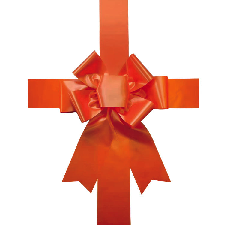 Satin Settlement Door Bow- Orange