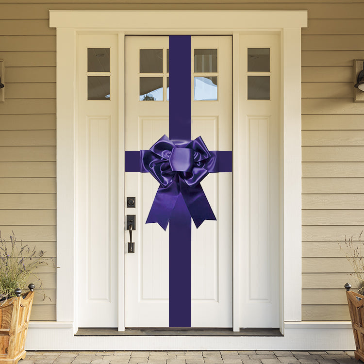 Satin Settlement Door Bow- Purple