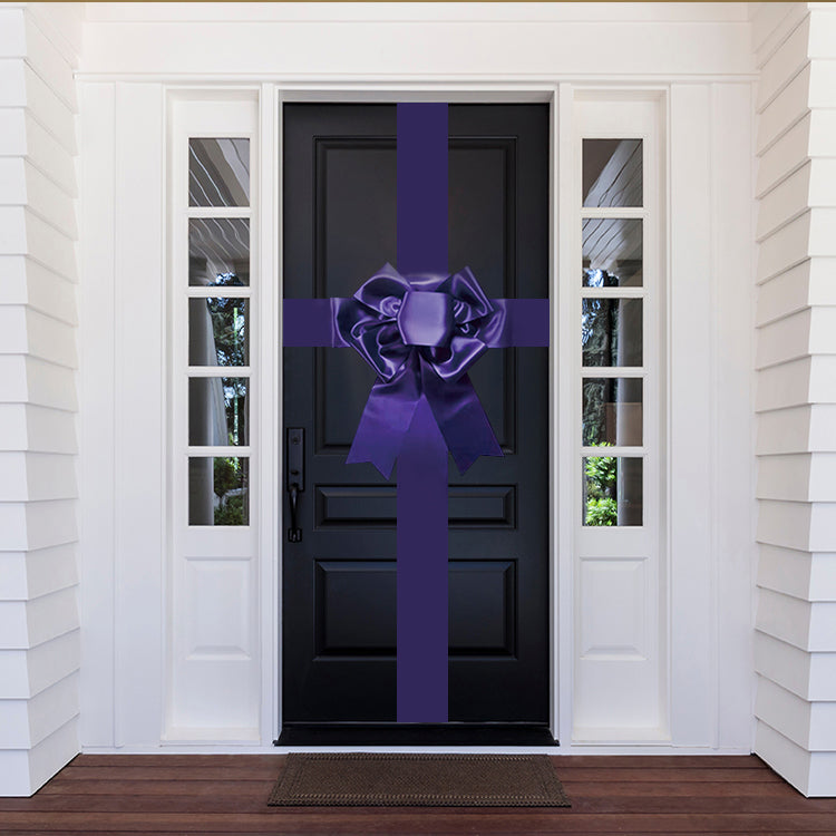 Satin Settlement Door Bow- Purple