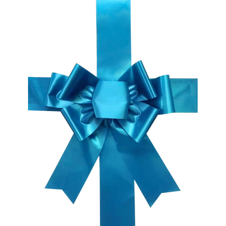 Copy of Satin Settlement Door Bow- Bright Blue