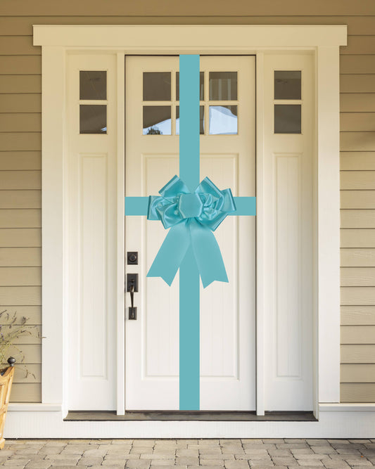 Satin Settlement Door Bow- Baby Blue