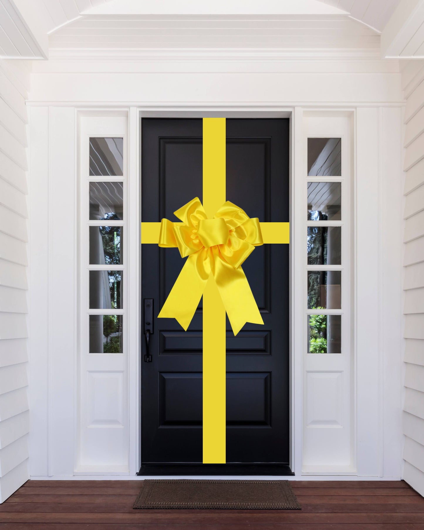 Satin Settlement Door Bow- Yellow